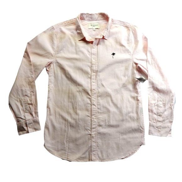 Modern American PacSun Mens Long Sleeve Button Down Shirt Pink Size L - Picture 1 of 10